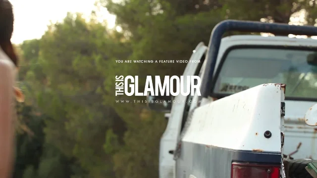 Preview of ThisIsGlamour Ashley Emma Strips Behind A Pickup Truck XXX